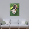 Inspire el cuadro con la imagen de un perro personalizado