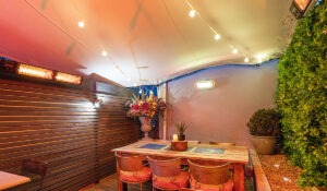 Calentadores de Manhattan en el bar Secret Garden