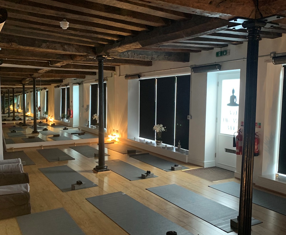 Hot yoga studio heated by Herschel