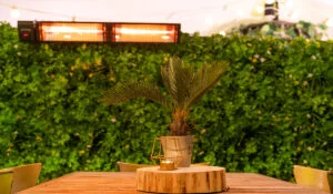 Calentadores de Manhattan en el bar Secret Garden