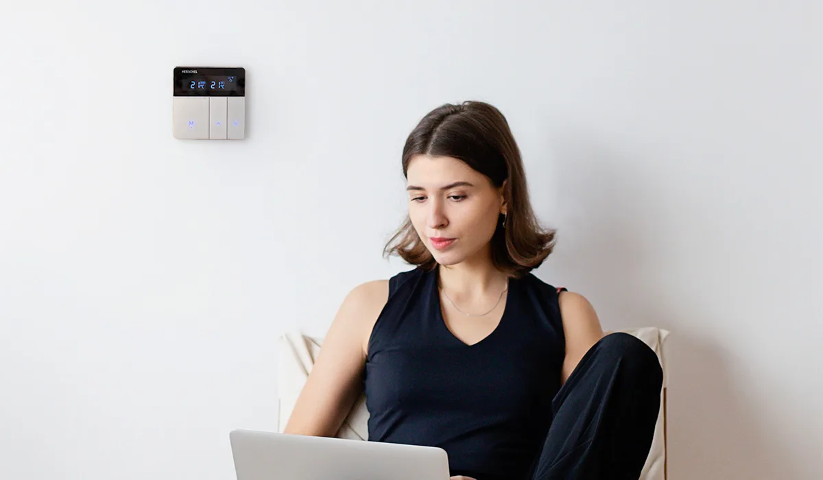 Termostato WiFi Herschel iQ T-MKS - Plata