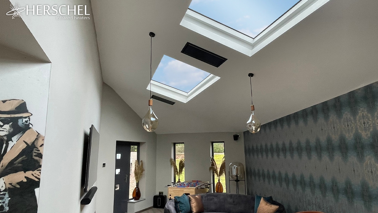 Herschel Krystal Black with recessed ceiling mounting