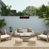 Calentador eléctrico de cristal para patio