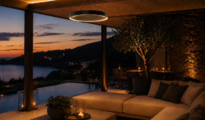 Calefactor Ibiza instalado en una lujosa zona de patio