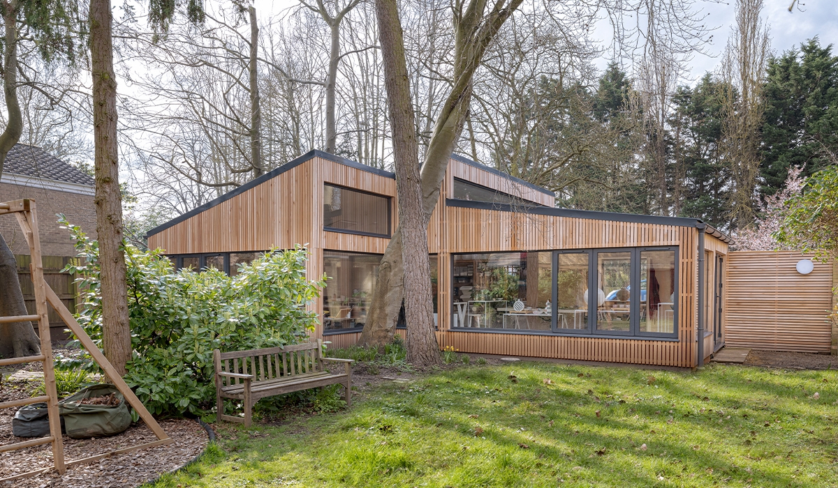 Sustainable studio space heated by Herschel Infrared panels.