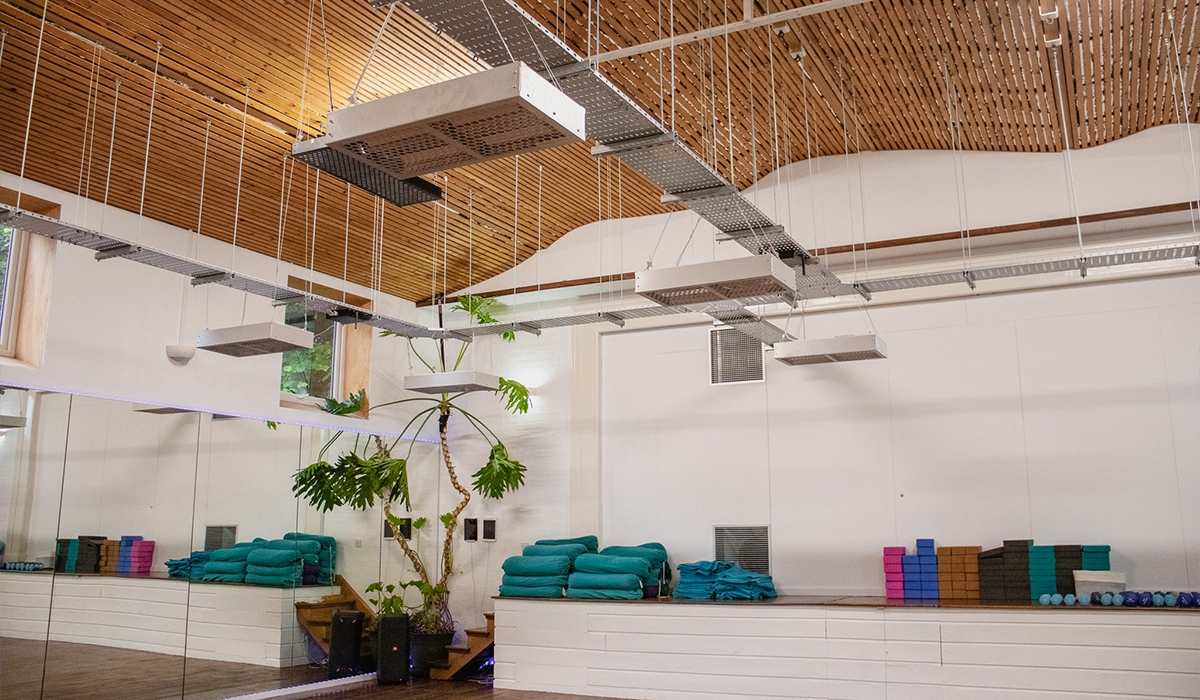 El estudio de bienestar Well Flex, en Bristol, cuenta con calefacción mediante calefactores Herschel Power.